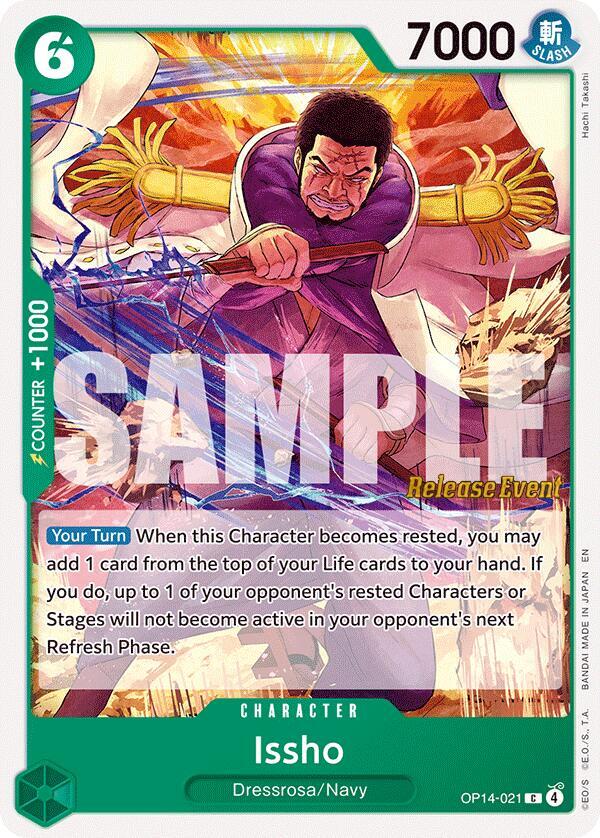 Issho OP14-021 (The Azure Sea's Seven Release Event Cards) 