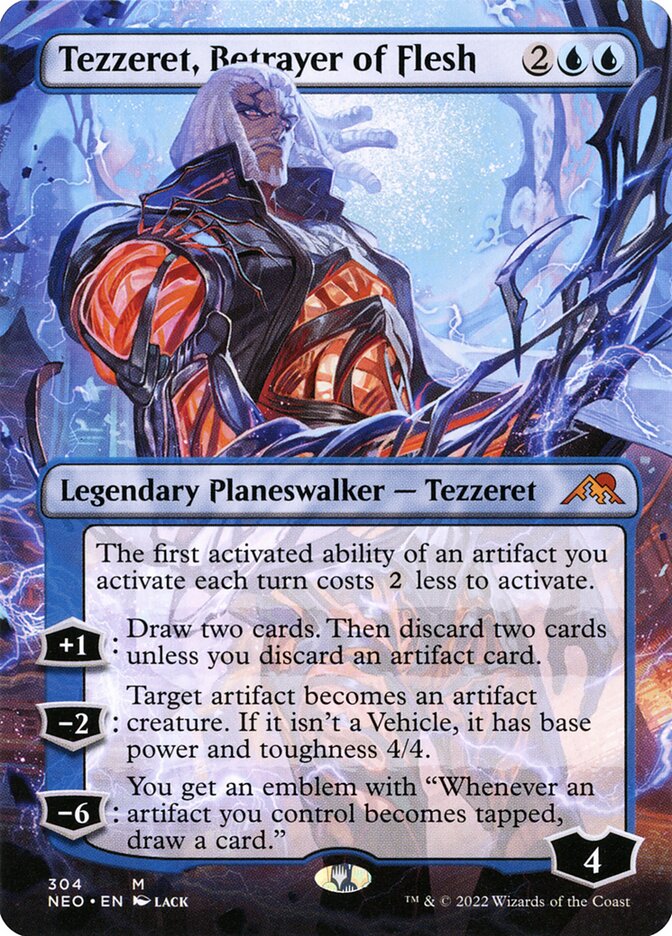 Tezzeret, Betrayer of Flesh 304 (Kamigawa: Neon Dynasty)  - Borderless