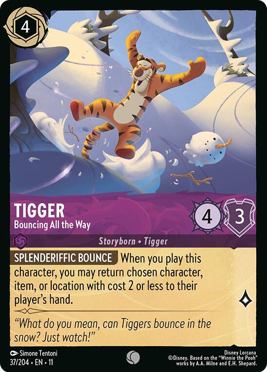Tigger, Bouncing All the Way 37/204 (Winterspell)  - Cold Foil