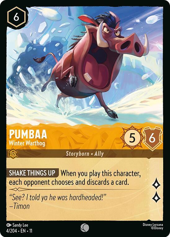 Pumbaa, Winter Warthog 4/204 (Winterspell) 
