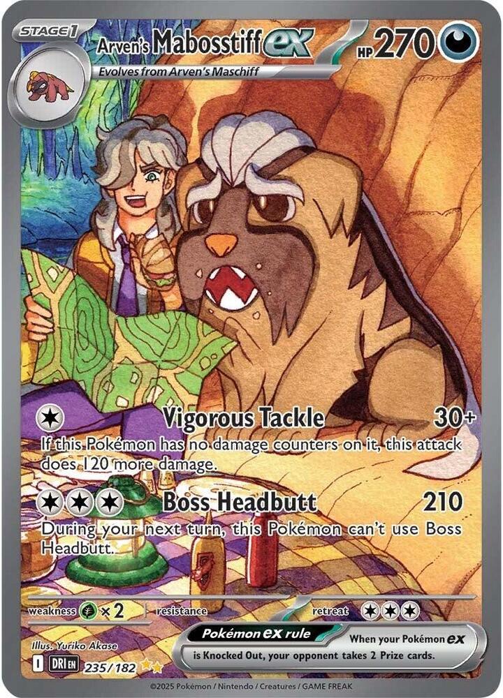 Arven's Mabosstiff ex 235/182 (SV10: Destined Rivals)  - Holofoil