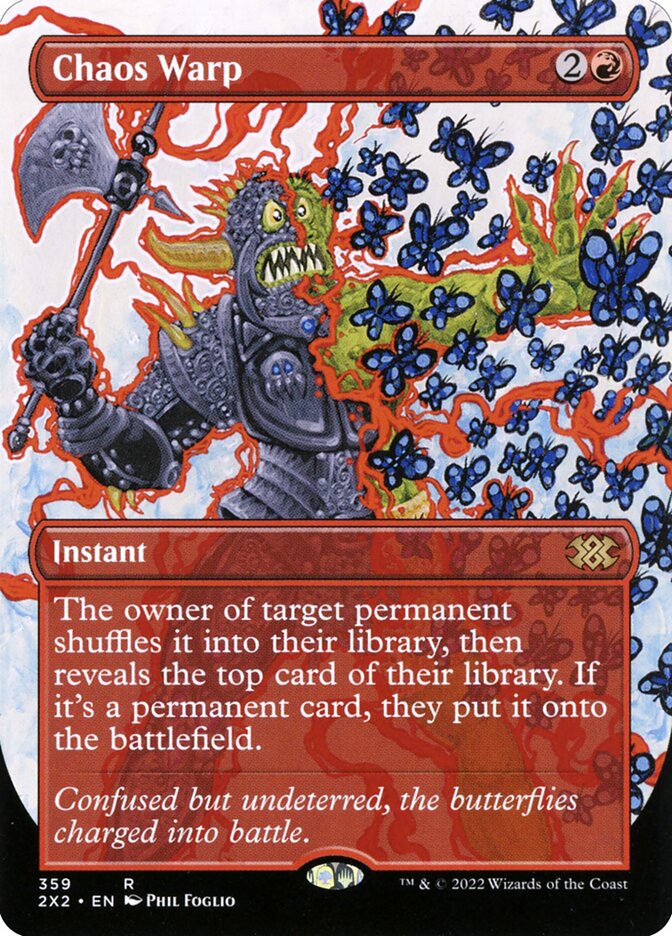 Chaos Warp Borderless 359 (Double Masters 2022)  - Foil