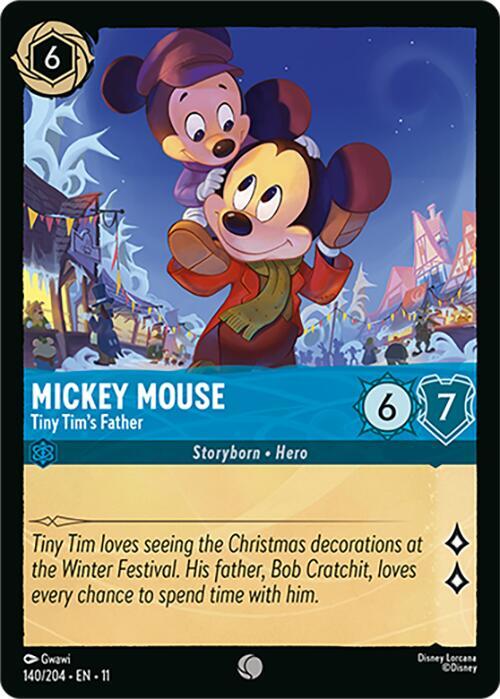 Mickey Mouse, Tiny Tim's Father 140/204 ()  - Cold Foil