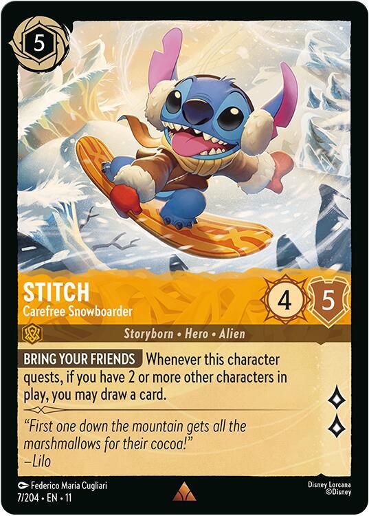 Stitch, Carefree Snowboarder 7/204 (Winterspell) 