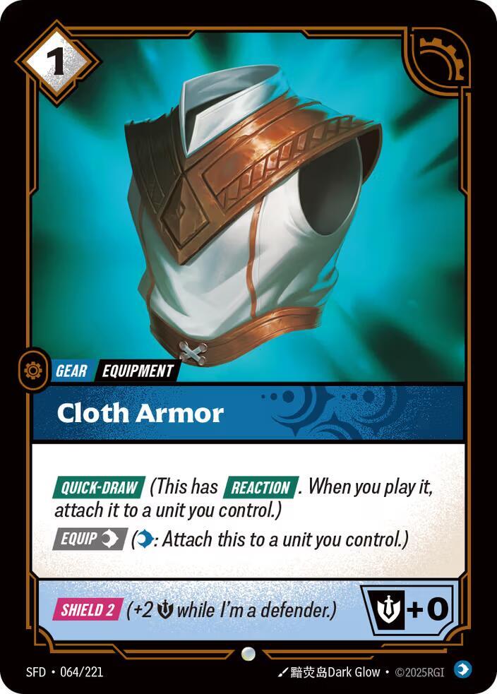 Cloth Armor 64/221 (Spiritforged)  - Foil