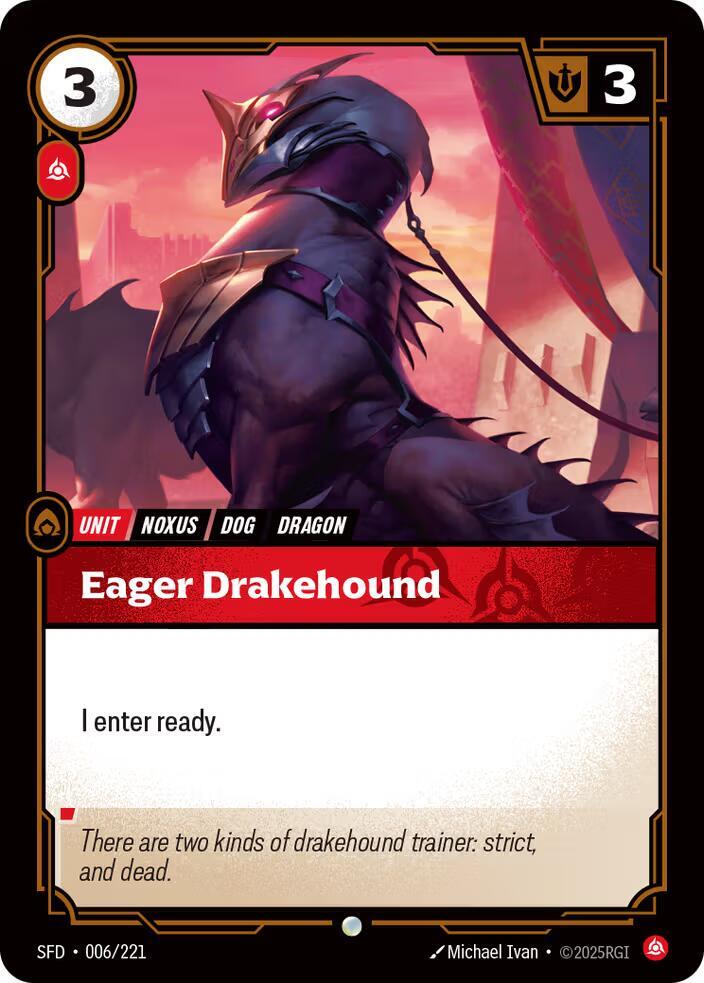 Eager Drakehound 6/221 (Spiritforged)  - Foil