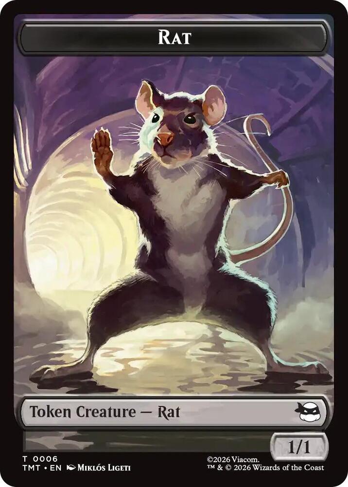 Rat Copy Double Sided Token 6 // 1 (Teenage Mutant Ninja Turtles) 