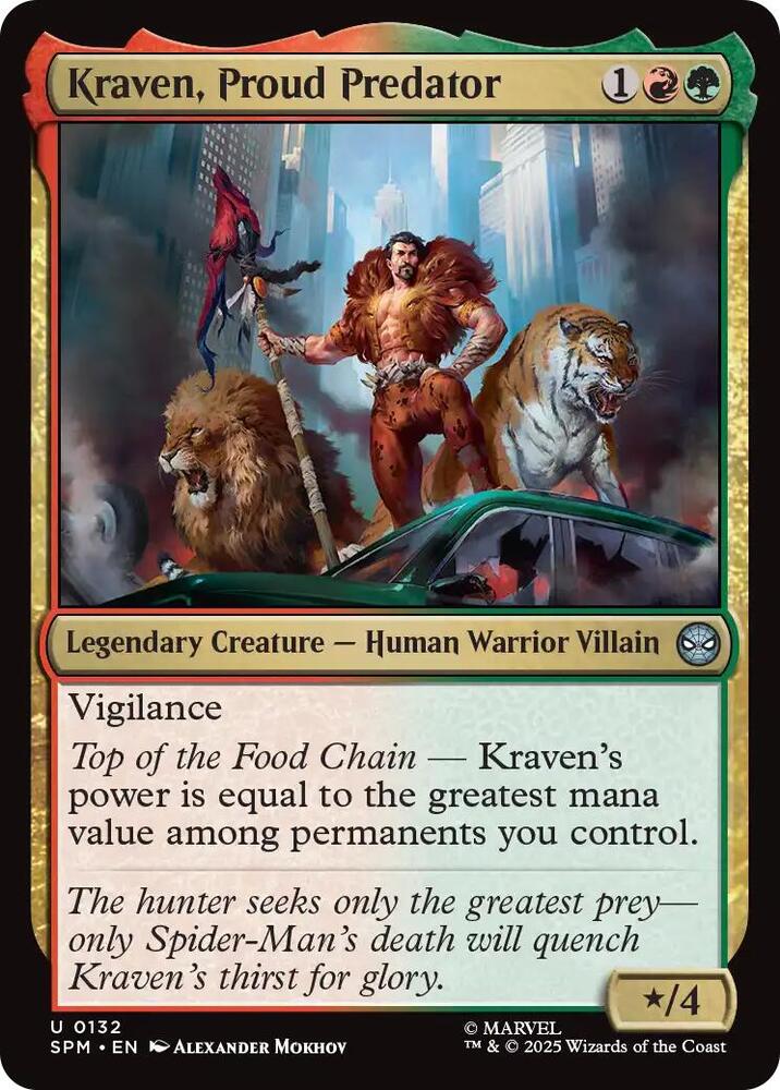 Kraven, Proud Predator 132/198 (Marvel's Spider-Man)  - Foil
