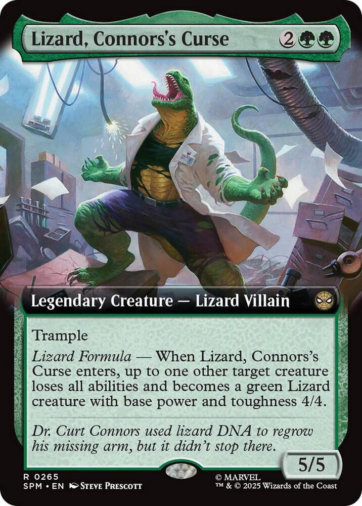 Lizard, Connors's Curse 265/198 (Marvel's Spider-Man)  - Extended Art