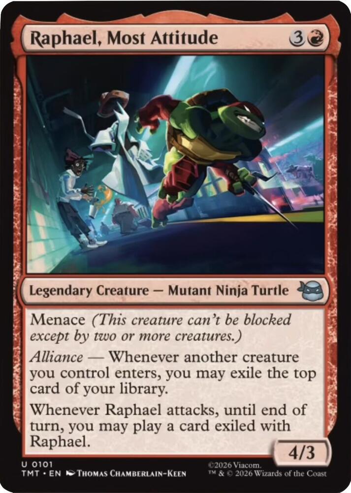 Raphael, Most Attitude 101/190 (Teenage Mutant Ninja Turtles) 