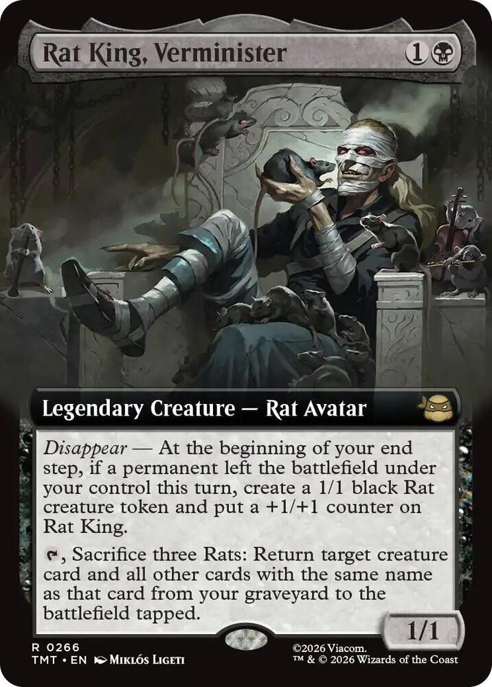 Rat King Verminister  266/190 (Teenage Mutant Ninja Turtles)  - Extended Art Foil