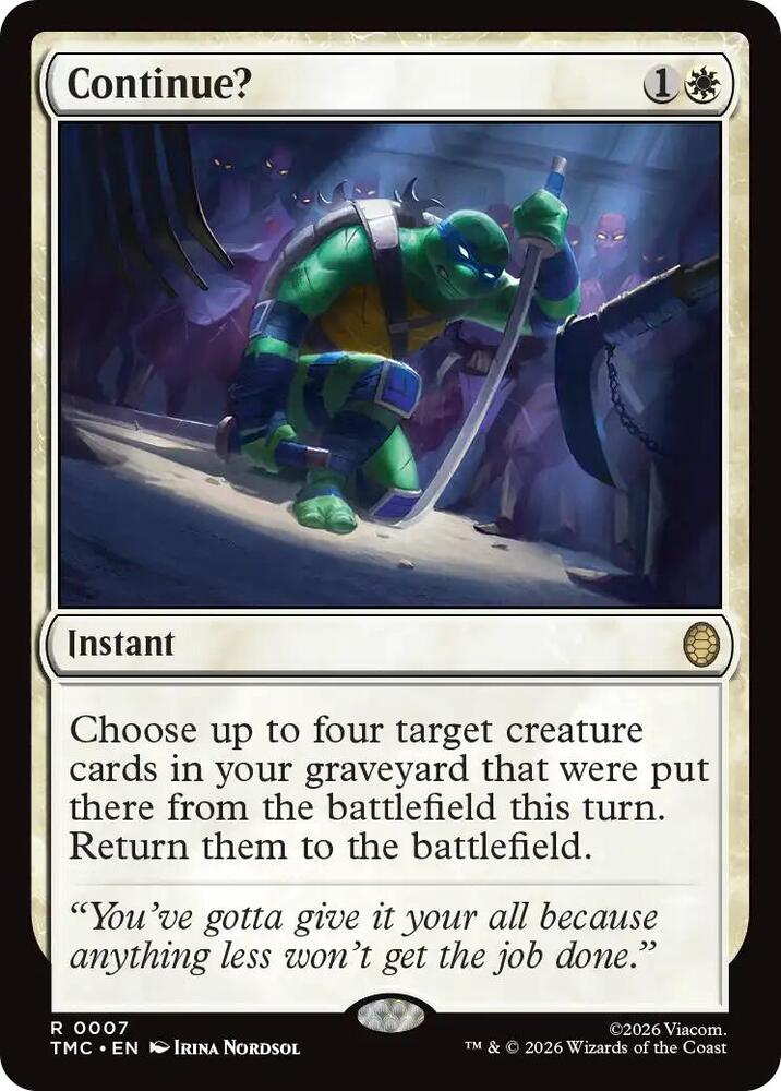Continue 7 (Commander: Teenage Mutant Ninja Turtles) 