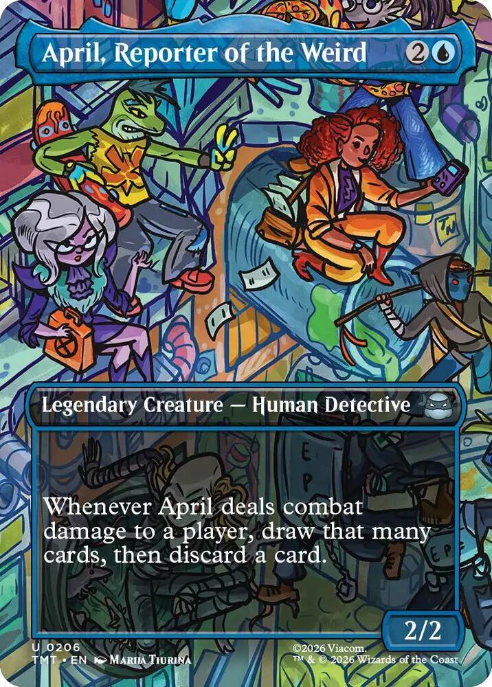 April, Reporter of the Weird 206 (Teenage Mutant Ninja Turtles)  - Borderless Foil