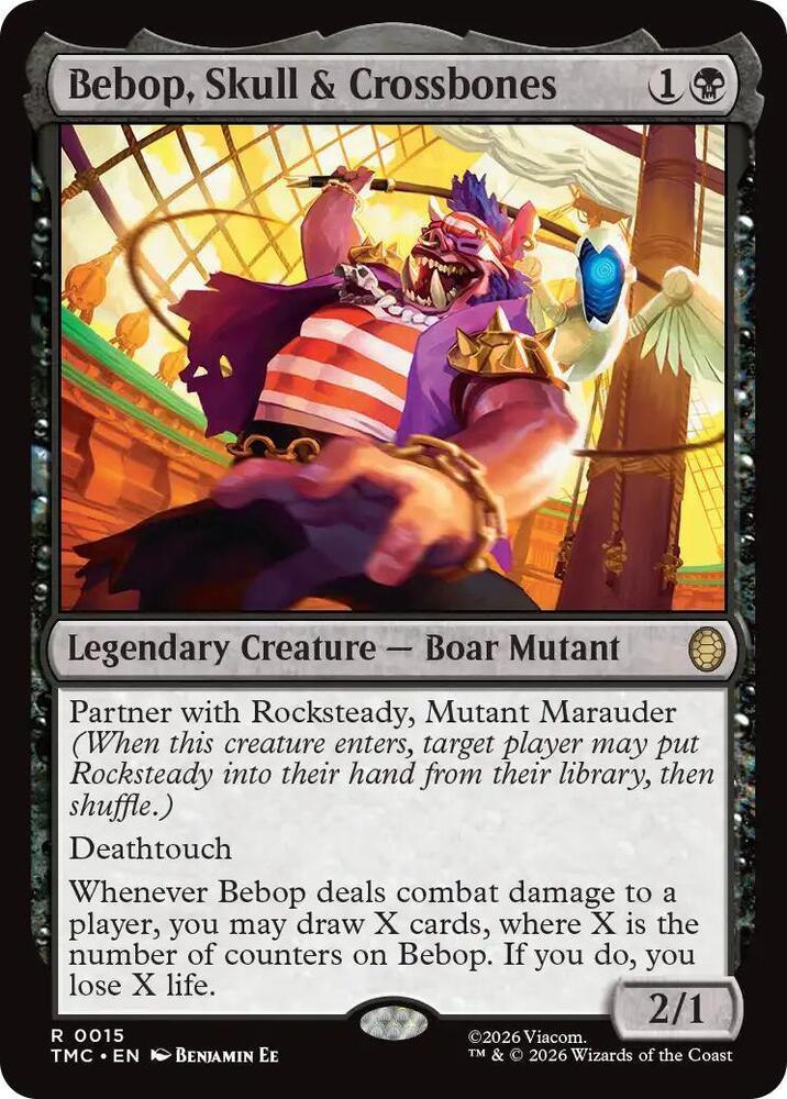Bebop, Skull and Crossbones 15 (Commander: Teenage Mutant Ninja Turtles)  -  Surge Foil