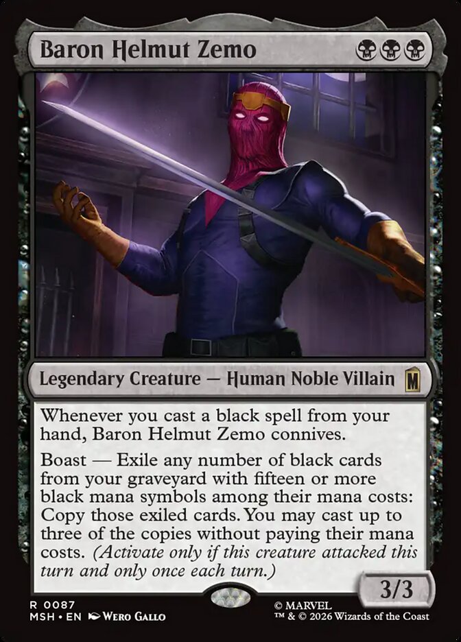 Baron Helmut Zemo 87/303 (Marvel Super Heroes)  - Foil