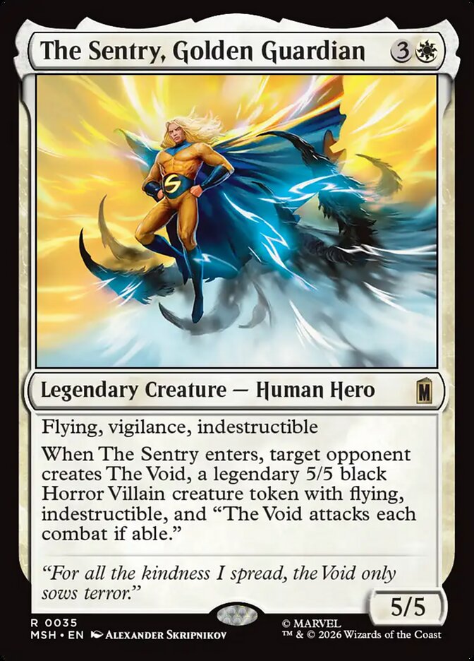 The Sentry, Golden Guardian 35/303 (Marvel Super Heroes)  - Foil