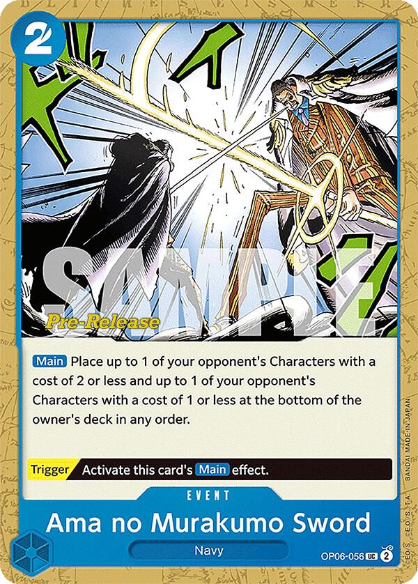 Ama no Murakumo Sword OP06-056 (Wings of the Captain Pre-Release Cards) 