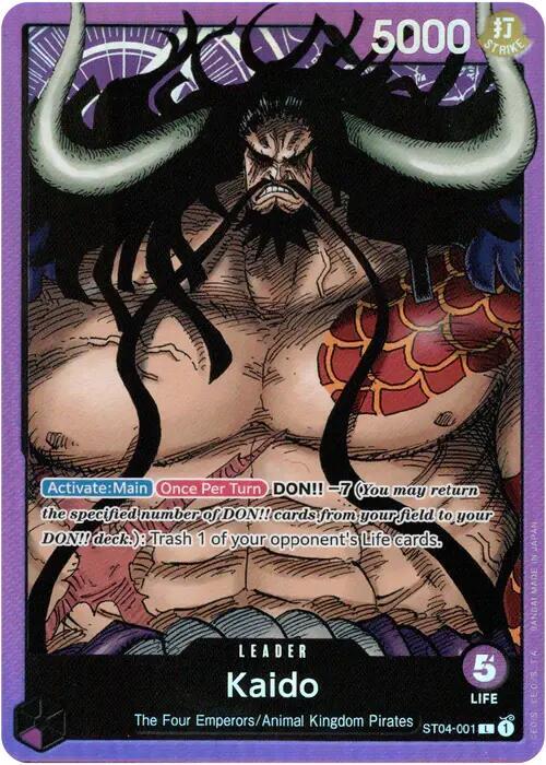 Kaido ST04-001 (Starter Deck 4: Animal Kingdom Pirates)  - Foil