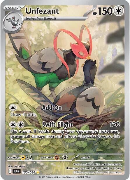 Unfezant 150/086 (SV: Black Bolt)  - Holofoil