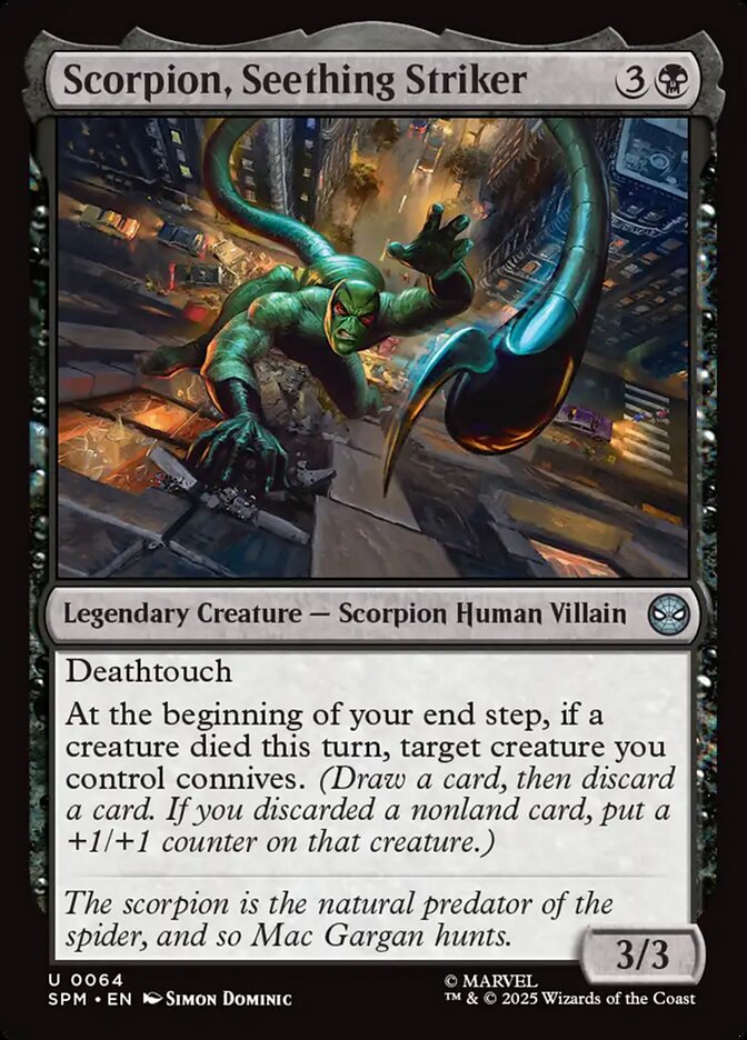 Scorpion, Seething Striker 64/198 (Marvel's Spider-Man)  - Foil