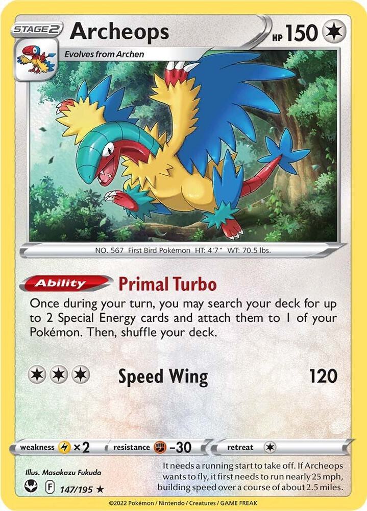 Archeops 147/195 (SWSH12: Silver Tempest)  - Holofoil