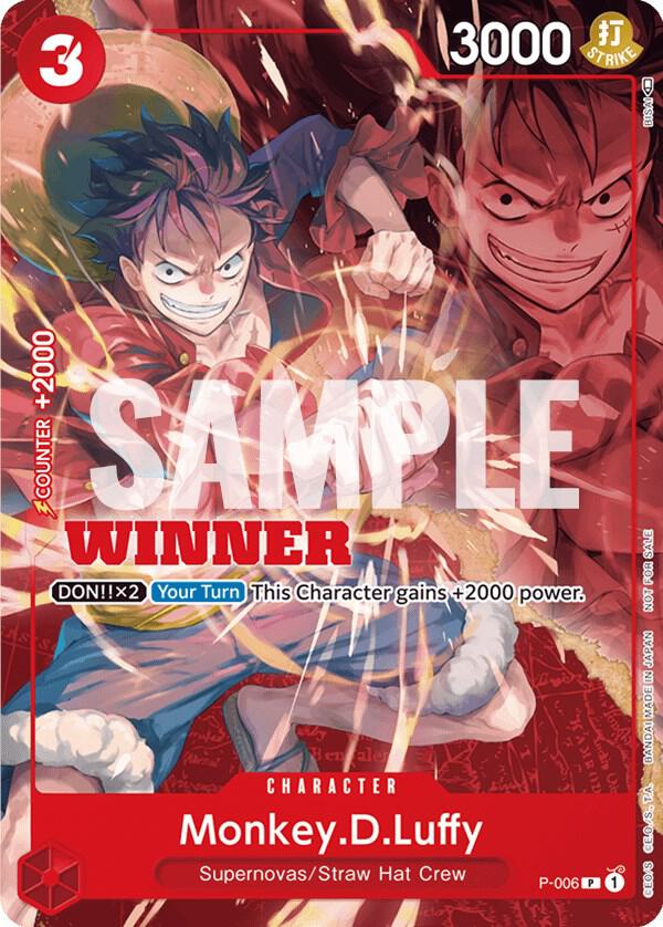 MonkeyDLuffy P 006 Winner Pack Vol 1 P-006 (One Piece Promotion Cards) 