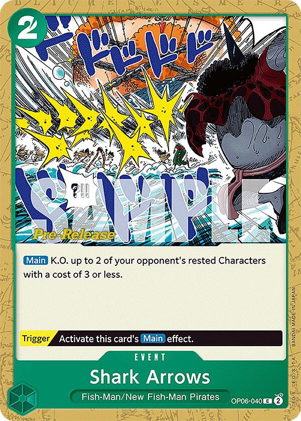 Shark Arrows OP06-040 (Wings of the Captain Pre-Release Cards) 