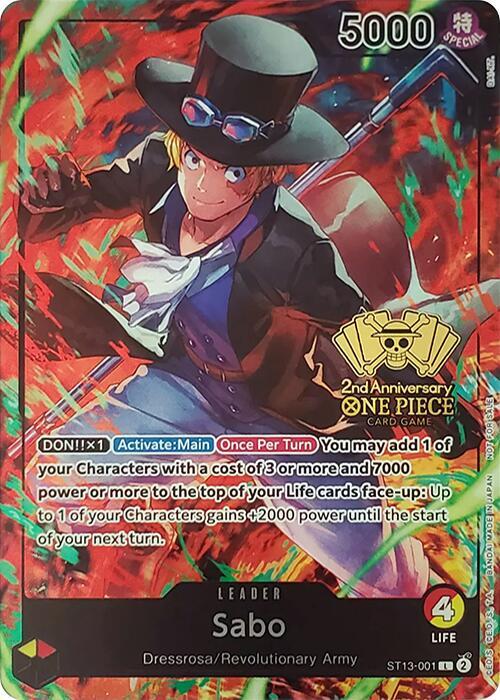 Sabo 2nd Anniversary Tournament ST13-001 (One Piece Promotion Cards)  - Foil
