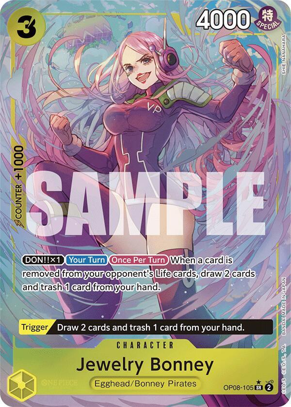 Jewelry Bonney OP08-105 (Two Legends)  - Alternate Art Foil