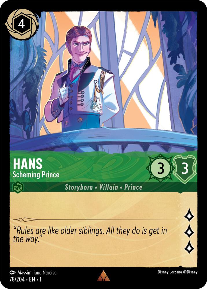 Hans, Scheming Prince 78/204 (The First Chapter)  - Cold Foil