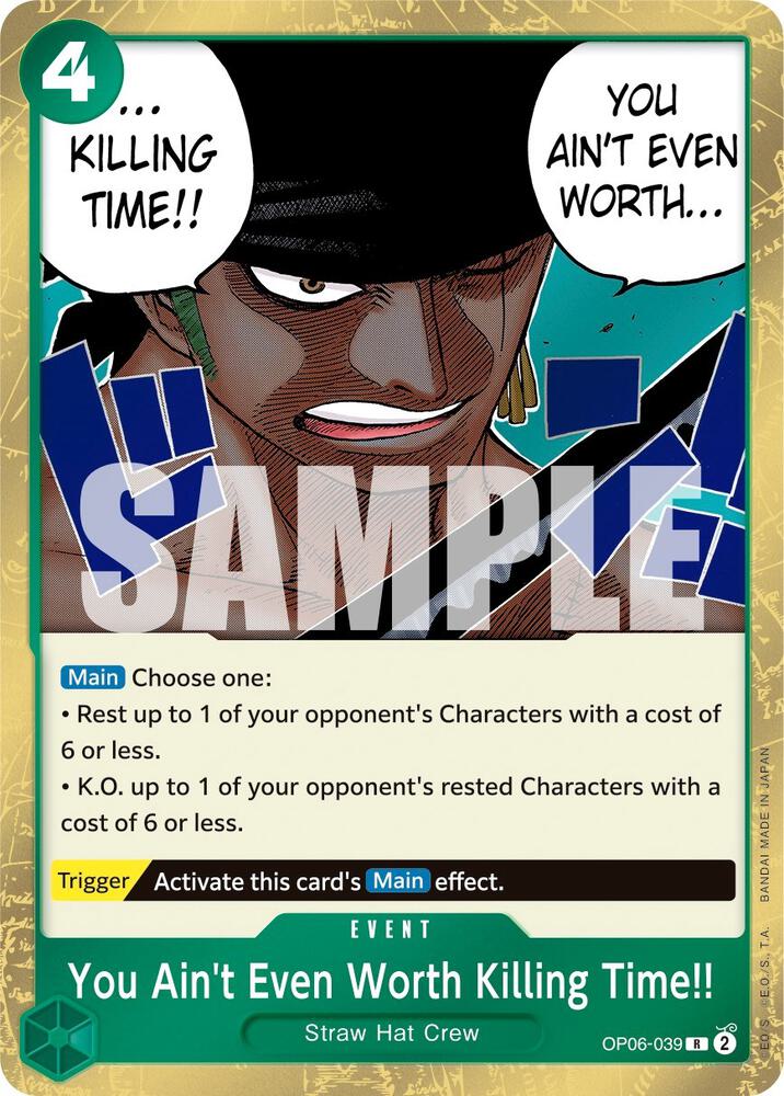 You Ain't Even Worth Killing Time!! OP06-039 (Wings of the Captain)  - Foil