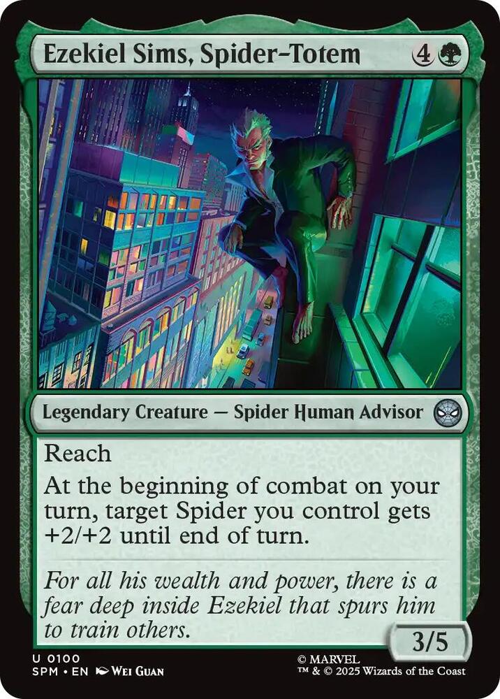 Ezekiel Sims, Spider-Totem 100/198 (Marvel's Spider-Man)  - Foil