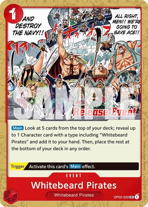 Whitebeard Pirates (Release Event Pack) OP02-022 (One Piece Promotion Cards) 