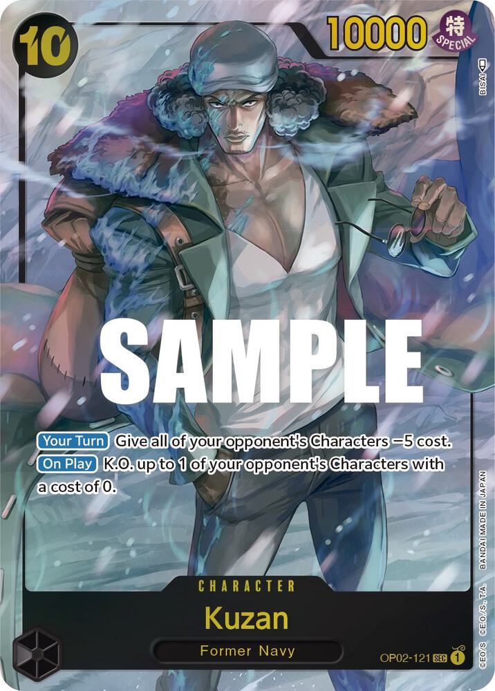 Kuzan 121 Alternate Art OP02-121 (Paramount War)  - Foil