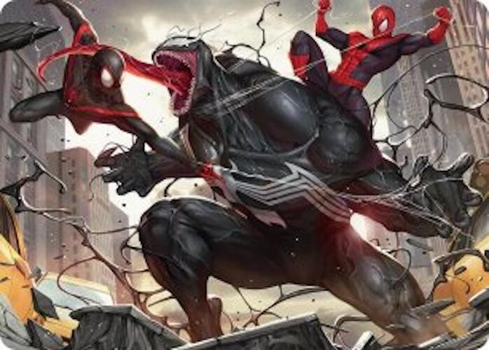 Terrific Team Up Art Card 23 (Art Series: Marvel's Spider-Man) 