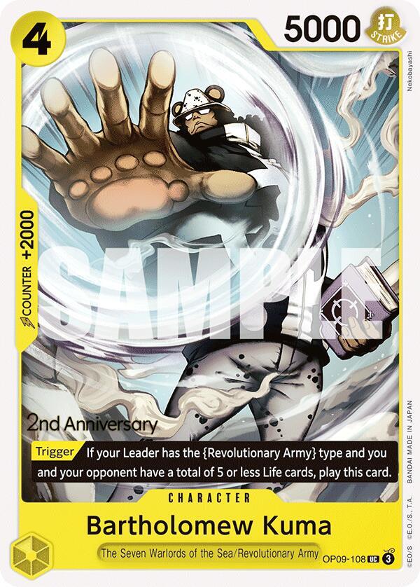 Bartholomew Kuma OP09-108 (Emperors in the New World: 2nd Anniversary Tournament Cards) 