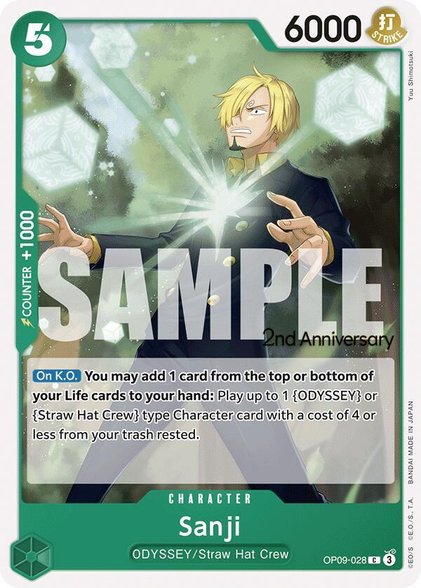 Sanji OP09-028 (Emperors in the New World: 2nd Anniversary Tournament Cards) 