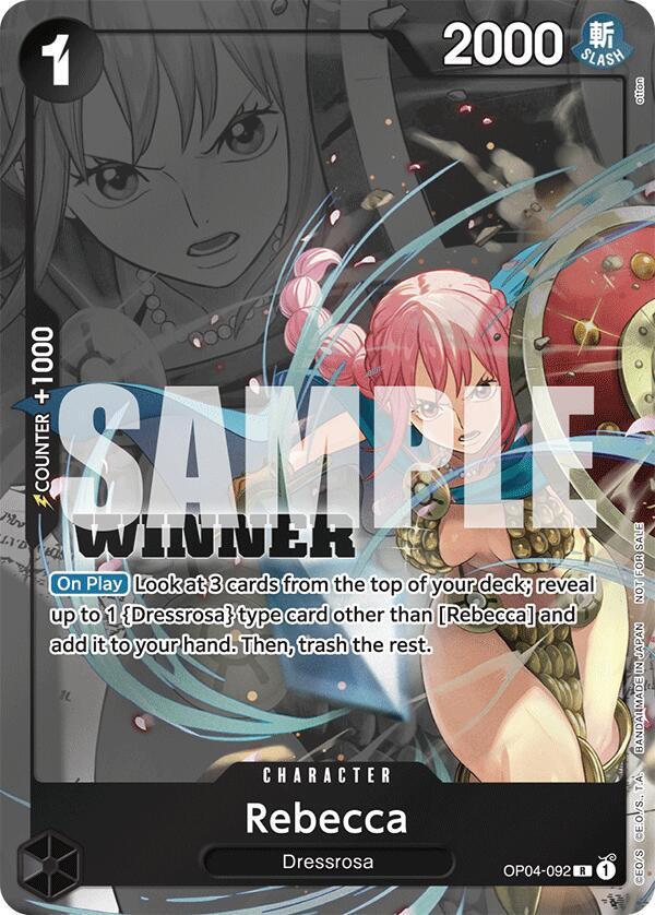 Rebecca (Winner Pack 2025 Vol.2) OP04-092 (One Piece Promotion Cards)  - Foil