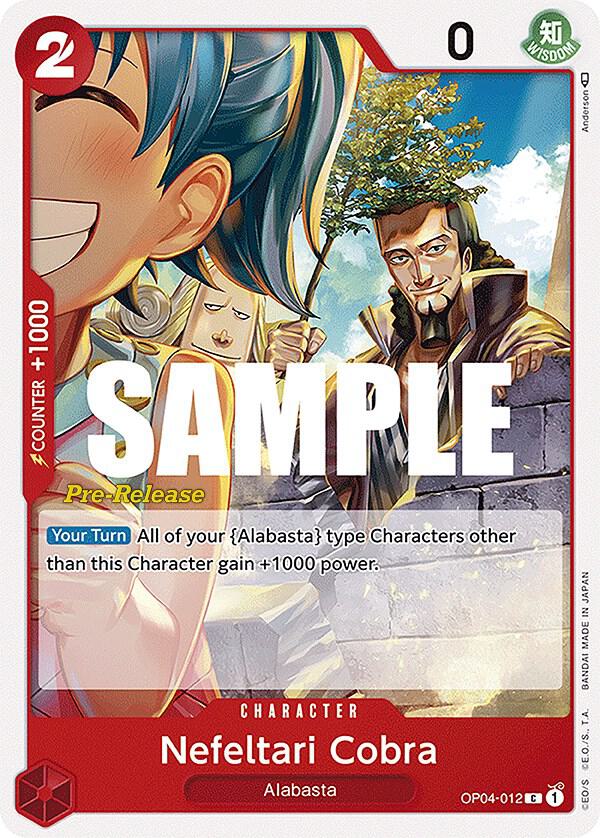 Nefeltari Cobra OP04-012 (Kingdoms of Intrigue Pre-Release Cards) 