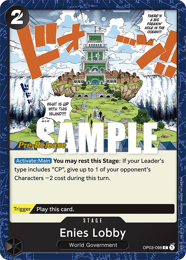 Enies Lobby OP03-098 (Pillars of Strength Pre-Release Cards) 
