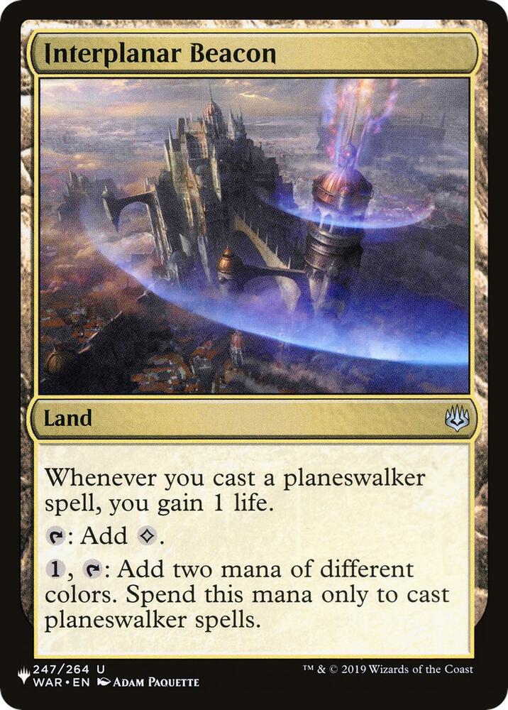 Interplanar Beacon WAR-247/5075 (The List Reprints) 