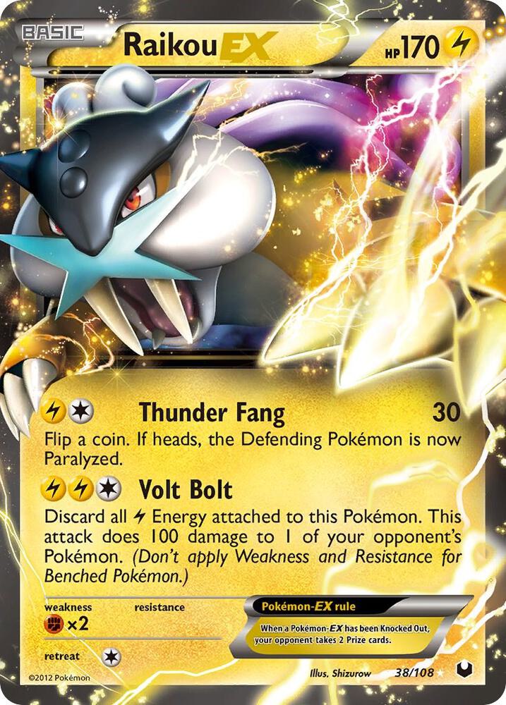 Raikou EX 38/108 (Dark Explorers)  - Holofoil