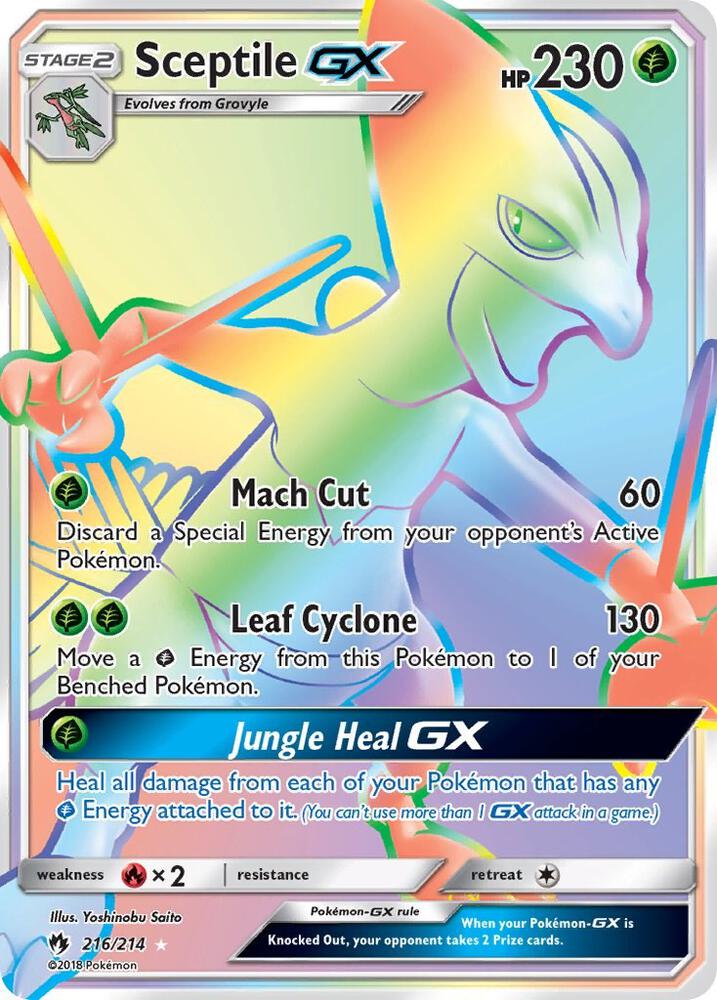 Sceptile GX 216/214 (SM - Lost Thunder)  - Holofoil