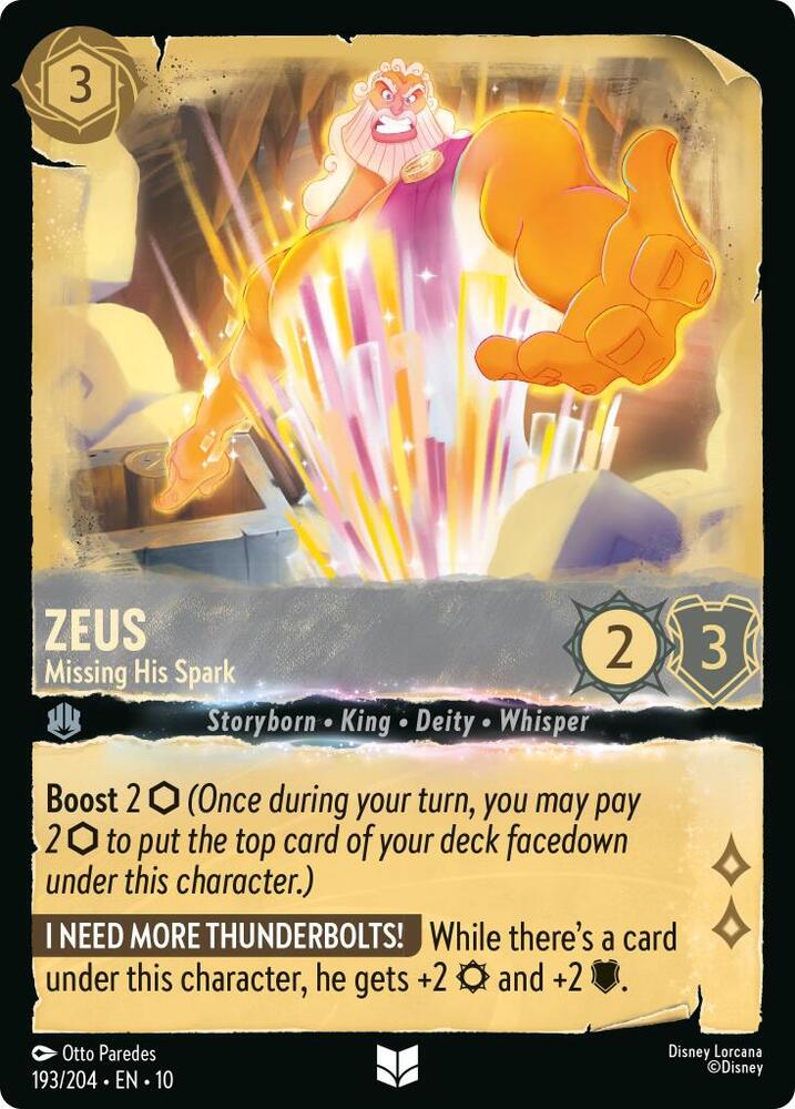 Zeus, Missing His Spark 193/204 (Whispers in the Well)  - Cold Foil