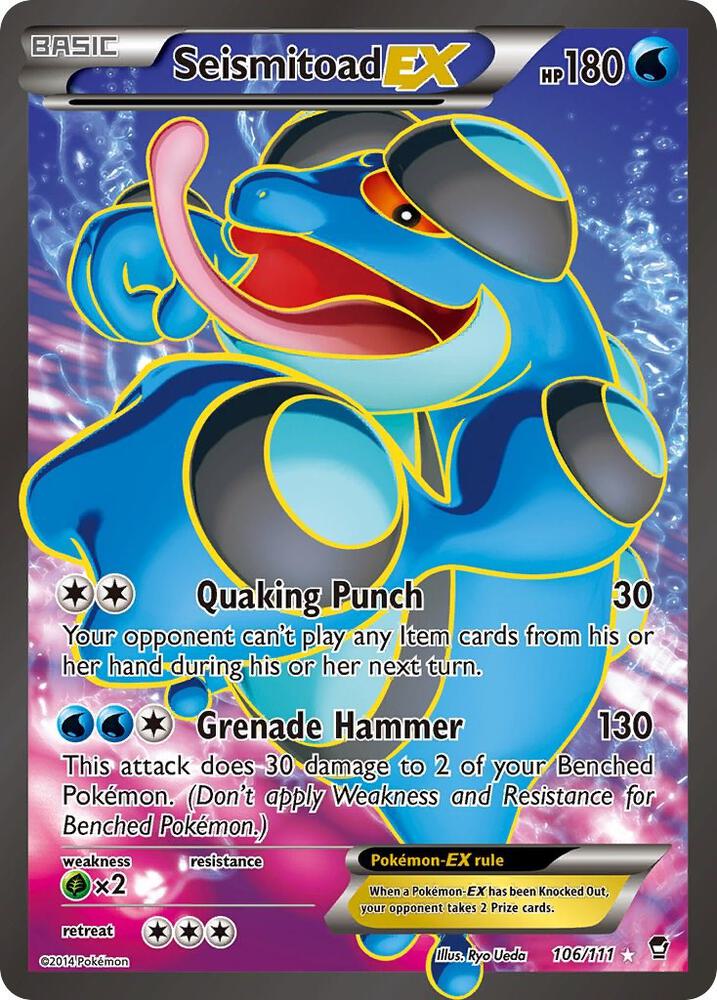 Seismitoad EX 106/111 (XY - Furious Fists)  - Holofoil