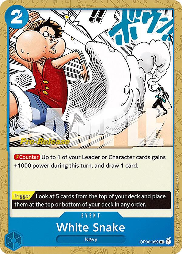 White Snake OP06-059 (Wings of the Captain Pre-Release Cards) 