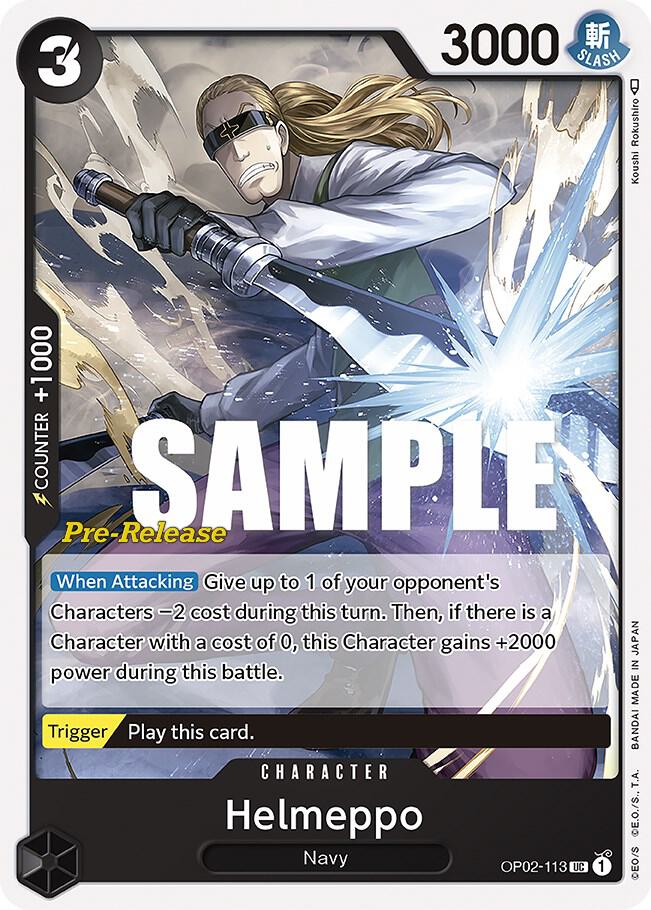 Helmeppo OP02-113 (Paramount War Pre-Release Cards) 