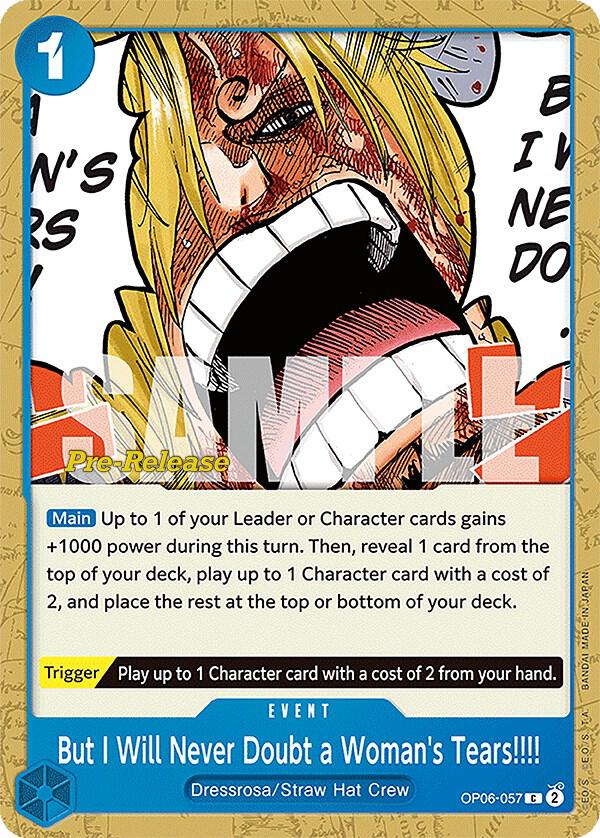 But I Will Never Doubt a Womans Tears OP06-057 (Wings of the Captain Pre-Release Cards) 