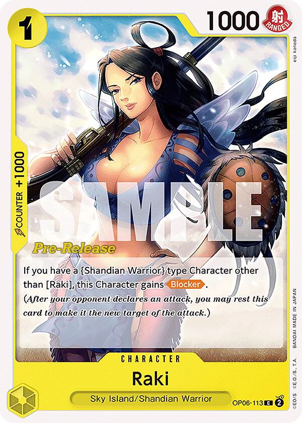 Raki OP06-113 (Wings of the Captain Pre-Release Cards) 