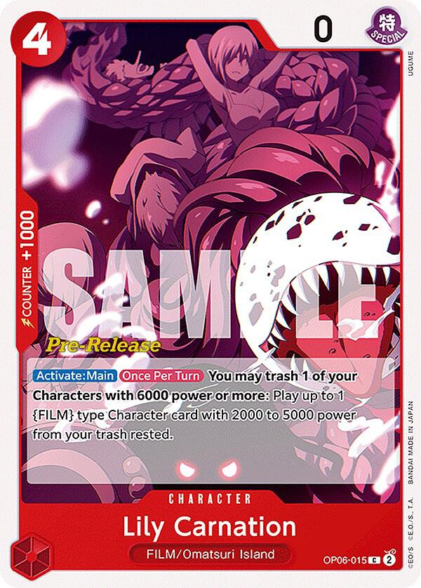 Lily Carnation OP06-015 (Wings of the Captain Pre-Release Cards) 
